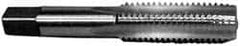 Made in USA - 1-1/4 - 7 UNC 2B 4 Flute Bright Finish Carbide-Tipped Straight Flute Machine Tap - Plug, Right Hand Thread, 5-3/4" OAL, H4 Limit, Oversize, Through Coolant - Exact Industrial Supply