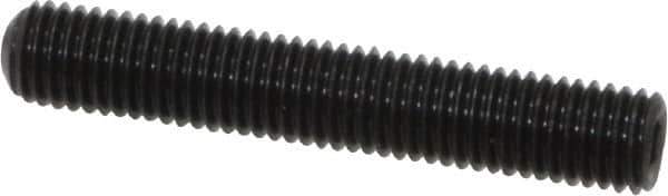 Value Collection - 1/4-28 UNF, 1-1/2" OAL, Cup Point Set Screw - Alloy Steel, 1/8" Key - USA Tool & Supply