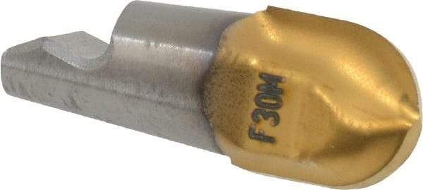 Seco - MM08 MD03 Grade F30M Carbide Ball Nose Milling Tip Insert - TiAlN/TiN Finish, 2 Flutes, 0.315" Cutting Diam, 0.322" Depth of Cut, 0.371" Extension, 0.157" Cnr Rad - USA Tool & Supply