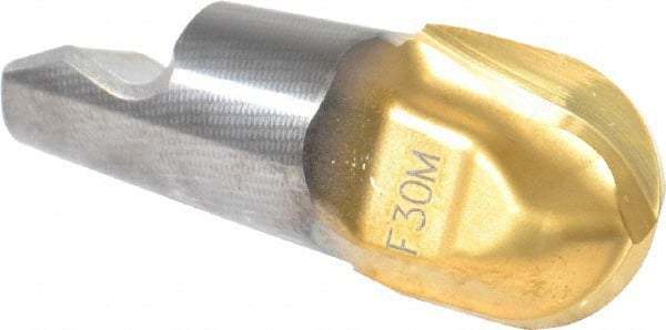 Seco - MM16 M07 Grade F30M Carbide Ball Nose Milling Tip Insert - TiAlN/TiN Finish, 2 Flutes, 5/8" Cutting Diam, 0.638" Depth of Cut, 0.724" Extension, 5/16" Cnr Rad - USA Tool & Supply