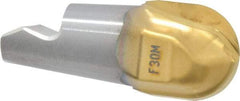 Seco - MM16 M07 Grade F30M Carbide Ball Nose Milling Tip Insert - TiAlN/TiN Finish, 2 Flutes, 0.63" Cutting Diam, 0.638" Depth of Cut, 0.724" Extension, 0.315" Cnr Rad - USA Tool & Supply