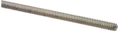 Value Collection - #10-24 UNC (Coarse), 2' Long, Low Carbon Steel Threaded Rod - Zinc-Plated Finish, Right Hand Thread - USA Tool & Supply
