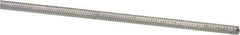 Made in USA - #4-40 UNC (Coarse), 3' Long, Low Carbon Steel Threaded Rod - Zinc-Plated Finish, Right Hand Thread - USA Tool & Supply