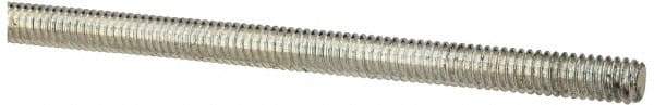 Value Collection - #8-32 UNC (Coarse), 3' Long, Low Carbon Steel Threaded Rod - Zinc-Plated Finish, Right Hand Thread - USA Tool & Supply