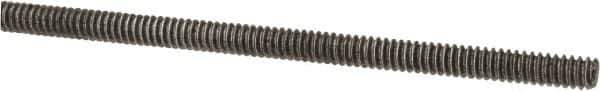 Value Collection - #6-32 UNC (Coarse), 2' Long, Low Carbon Steel Threaded Rod - Oil Finish Finish, Right Hand Thread - USA Tool & Supply