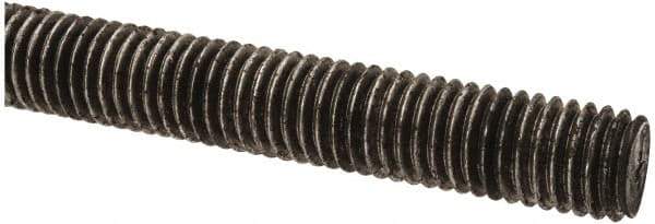 Made in USA - 1/2-13 UNC (Coarse), 2' Long, Low Carbon Steel Threaded Rod - Oil Finish Finish, Right Hand Thread - USA Tool & Supply