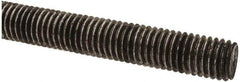 Made in USA - 1/2-13 UNC (Coarse), 2' Long, Low Carbon Steel Threaded Rod - Oil Finish Finish, Right Hand Thread - USA Tool & Supply