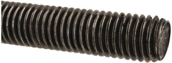 Made in USA - 5/8-11 UNC (Coarse), 2' Long, Low Carbon Steel Threaded Rod - Oil Finish Finish, Right Hand Thread - USA Tool & Supply