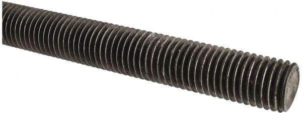 Made in USA - 3/4-10 UNC (Coarse), 2' Long, Low Carbon Steel Threaded Rod - Oil Finish Finish, Right Hand Thread - USA Tool & Supply