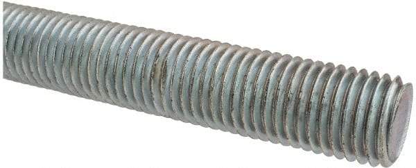 Made in USA - 1-8 UNC (Coarse), 2' Long, Low Carbon Steel Threaded Rod - Oil Finish Finish, Right Hand Thread - USA Tool & Supply