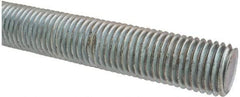 Made in USA - 1-8 UNC (Coarse), 2' Long, Low Carbon Steel Threaded Rod - Oil Finish Finish, Right Hand Thread - USA Tool & Supply