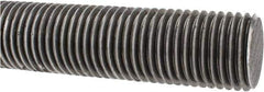 Made in USA - 1-1/2-6 UNC (Coarse), 2' Long, Low Carbon Steel Threaded Rod - Oil Finish Finish, Right Hand Thread - USA Tool & Supply