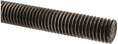 Made in USA - 9/16-12 UNC (Coarse), 3' Long, Low Carbon Steel Threaded Rod - Oil Finish Finish, Right Hand Thread - USA Tool & Supply