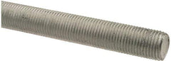Made in USA - 1/2-20 UNF (Fine), 2' Long, Low Carbon Steel Threaded Rod - Zinc-Plated Finish, Right Hand Thread - USA Tool & Supply