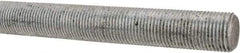 Made in USA - 5/8-18 UNF (Fine), 2' Long, Low Carbon Steel Threaded Rod - Zinc-Plated Finish, Right Hand Thread - USA Tool & Supply