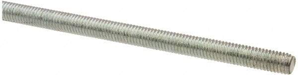 Value Collection - M5x0.8 UNC (Coarse), 1m Long, Steel Metric Threaded Rod - Zinc-Plated Finish, Right Hand Thread - USA Tool & Supply