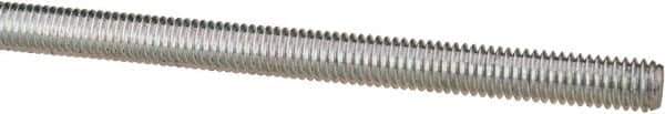 Value Collection - M6x1 UNC (Coarse), 1m Long, Steel Metric Threaded Rod - Zinc-Plated Finish, Right Hand Thread - USA Tool & Supply