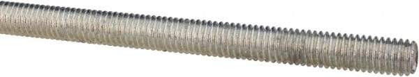 Value Collection - M8x1.25 UNC (Coarse), 1m Long, Steel Metric Threaded Rod - Zinc-Plated Finish, Right Hand Thread - USA Tool & Supply