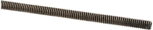 Made in USA - #5-40 UNC (Coarse), 3' Long, Stainless Steel Threaded Rod - Right Hand Thread - USA Tool & Supply