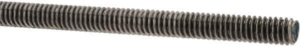 Made in USA - #8-32 UNC (Coarse), 3' Long, Stainless Steel Threaded Rod - Right Hand Thread - USA Tool & Supply