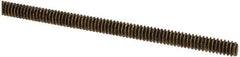Made in USA - #4-40 UNC (Coarse), 3' Long, Brass Threaded Rod - Right Hand Thread - USA Tool & Supply