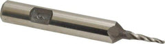 Made in USA - 3° Taper Angle per Side, 1/16" Small End Diam, 1/2" LOC, High Speed Steel 3 Flute Tapered Ball End Mill - 2-5/8" OAL, 3/8" Shank Diam - USA Tool & Supply