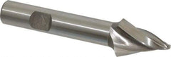 Made in USA - 20° Taper Angle per Side, 1/8" Small End Diam, 1" LOC, High Speed Steel 4 Flute Tapered Ball End Mill - 3" OAL, 1/2" Shank Diam - USA Tool & Supply