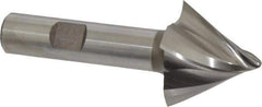 Made in USA - 30° Taper Angle per Side, 1/8" Small End Diam, 1" LOC, High Speed Steel 4 Flute Tapered Ball End Mill - 3-1/8" OAL, 1/2" Shank Diam, Spiral Flute - USA Tool & Supply