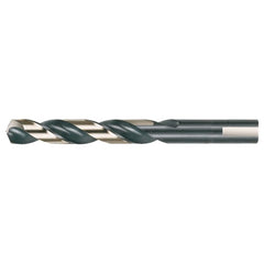 23/64 RHS / RHC HSS 135 Degree Split Point Heavy Duty Mechanics Length Drill - Black & Gold - Exact Industrial Supply