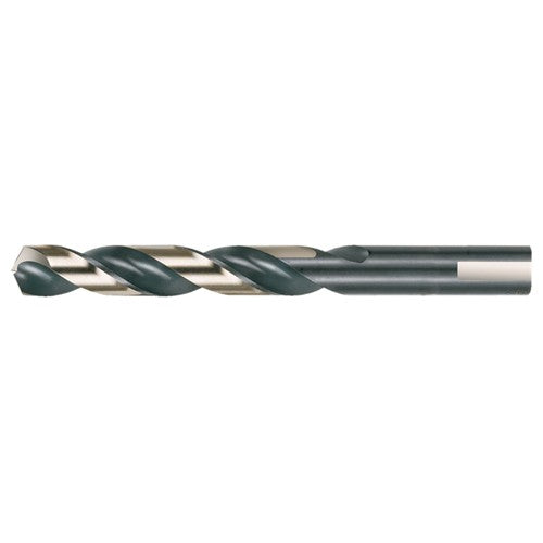 11/32 RHS / RHC HSS 135 Degree Split Point Heavy Duty Mechanics Length Drill - Black & Gold - Exact Industrial Supply