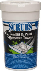Scrubs - Center Pull Bucket/Canister of Wipes Graffiti/Vandal Mark Remover - USA Tool & Supply