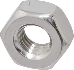 Value Collection - 5/16-18 UNC Stainless Steel Right Hand Heavy Hex Nut - 9/16" Across Flats, 19/64" High, Uncoated - USA Tool & Supply