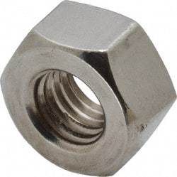 Value Collection - 1/2-13 UNC Stainless Steel Right Hand Heavy Hex Nut - 7/8" Across Flats, 31/64" High, Uncoated - USA Tool & Supply