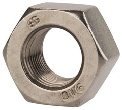 Value Collection - 3/4-16 UNF Stainless Steel Right Hand Heavy Hex Nut - 1-1/4" Across Flats, 47/64" High, Uncoated - USA Tool & Supply