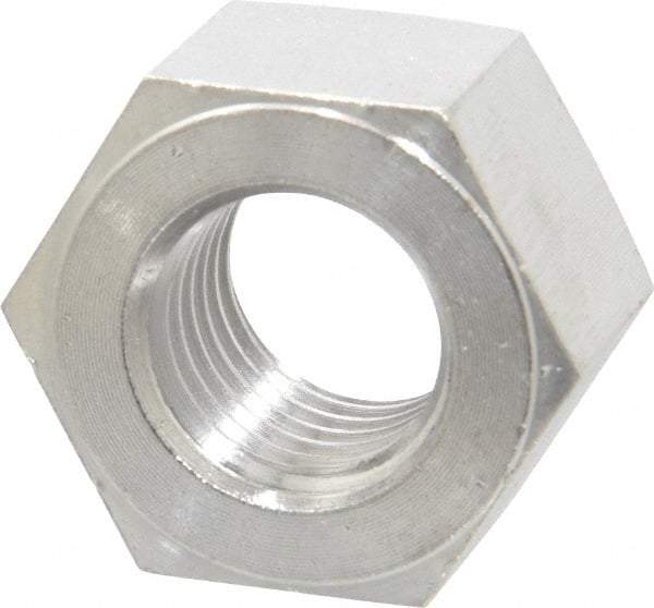 Value Collection - 1-8 UNC Stainless Steel Right Hand Heavy Hex Nut - 1-5/8" Across Flats, 63/64" High, Uncoated - USA Tool & Supply