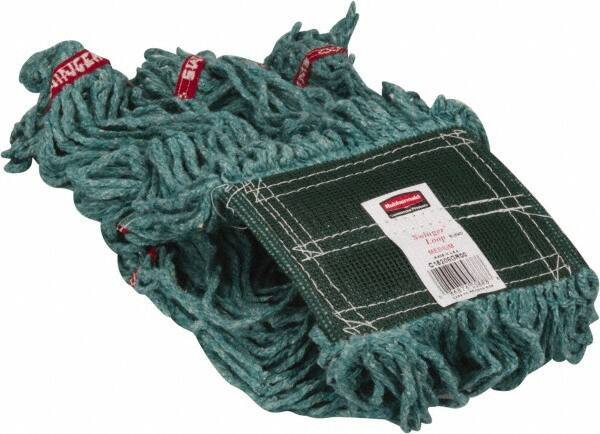 Rubbermaid - 5" Green Head Band, Medium Blended Fiber Loop End Mop Head - 4 Ply, Use for General Purpose - USA Tool & Supply