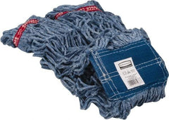 Rubbermaid - 5" Blue Head Band, X-Large Blended Fiber Loop End Mop Head - 4 Ply, Use for General Purpose - USA Tool & Supply