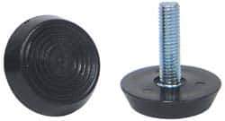 Vlier - 5/16-18 Bolt Thread, Stud Mount Leveling Pad & Mount - 100 Max Lb Capacity, 1.44" Base Diam, 1.06" Thread Length - USA Tool & Supply