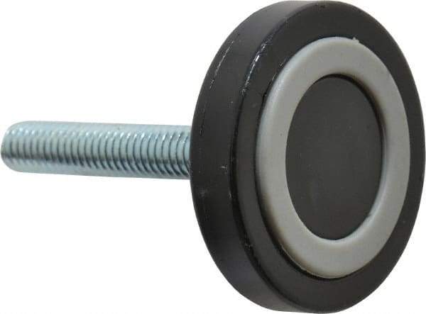 Vlier - 3/8-16 Bolt Thread, Stud Mount Leveling Pad & Mount - 200 Max Lb Capacity, 2" Base Diam, 2.36" Thread Length - USA Tool & Supply