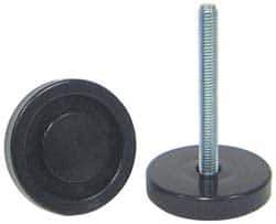 Vlier - 3/8-16 Bolt Thread, Stud Mount Leveling Pad & Mount - 200 Max Lb Capacity, 2" Base Diam, 2.36" Thread Length - USA Tool & Supply