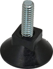 Vlier - 1/4-20 Bolt Thread, Stud Mount Leveling Pad & Mount - 80 Max Lb Capacity, 1.1" Base Diam, 0.71" Thread Length - USA Tool & Supply