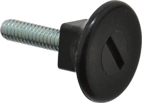 Vlier - 1/4-20 Bolt Thread, Stud Mount Leveling Pad & Mount - 80 Max Lb Capacity, 1.1" Base Diam, 1" Thread Length - USA Tool & Supply