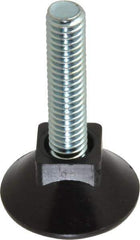 Vlier - 5/16-18 Bolt Thread, Stud Mount Leveling Pad & Mount - 80 Max Lb Capacity, 1.1" Base Diam, 1.26" Thread Length - USA Tool & Supply
