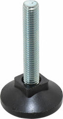 Vlier - 1/2-13 Bolt Thread, Stud Mount Leveling Pad & Mount - 100 Max Lb Capacity, 1.97" Base Diam, 2.68" Thread Length - USA Tool & Supply