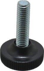 Vlier - 3/8-16 Bolt Thread, Stud Mount Leveling Pad & Mount - 100 Max Lb Capacity, 1.23" Base Diam, 1.34" Thread Length - USA Tool & Supply