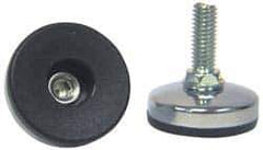 Vlier - 3/8-16 Bolt Thread, Stud Mount Leveling Pad & Mount - 200 Max Lb Capacity, 1.65" Base Diam, 0.98" Thread Length - USA Tool & Supply