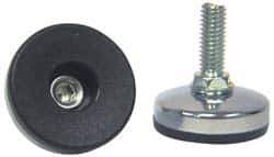 Vlier - 5/16-18 Bolt Thread, Stud Mount Leveling Pad & Mount - 200 Max Lb Capacity, 1.38" Base Diam, 0.59" Thread Length - USA Tool & Supply