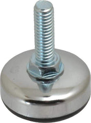 Vlier - 5/16-18 Bolt Thread, Stud Mount Leveling Pad & Mount - 200 Max Lb Capacity, 1.38" Base Diam, 0.98" Thread Length - USA Tool & Supply