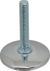 Vlier - 3/8-16 Bolt Thread, Stud Mount Leveling Pad & Mount - 250 Max Lb Capacity, 1.97" Base Diam, 1.97" Thread Length - USA Tool & Supply