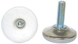 Vlier - 5/16-18 Bolt Thread, Stud Mount Leveling Pad & Mount - 125 Max Lb Capacity, 1.38" Base Diam, 1" Thread Length - USA Tool & Supply